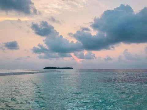 Beautyful sunset in the ocean Fotos Stock