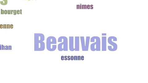 Beauvais Tag Cloud Animated Isolated Vídeos de archivo 107224360