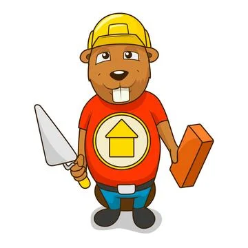 Beaver builder vector illustration Stock Illustration