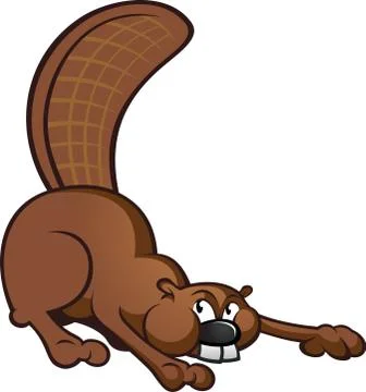 Beaver Cartoon Character Stock Illustration