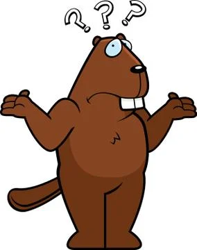 Beaver Confused Stock Illustration