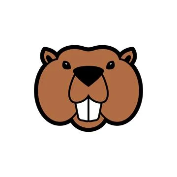 Beaver face icon isolated. Beaver head Vector illustration Stock Illustration