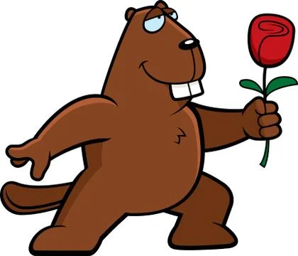 Beaver Flower Illustrazione stock