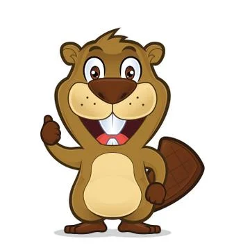 Beaver giving thumbs up Stock Illustration