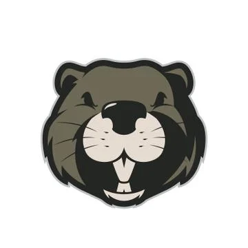 Beaver head mascot Stock Illustration