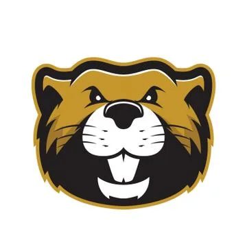 Beaver head mascot Stock Illustration