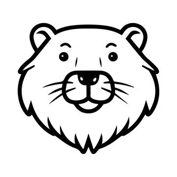 Beaver icon or modern line symbol. Vector line art and icon design with bol.. 스톡 일러스트