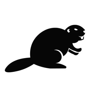 Beaver Icon Vector Stock Illustration
