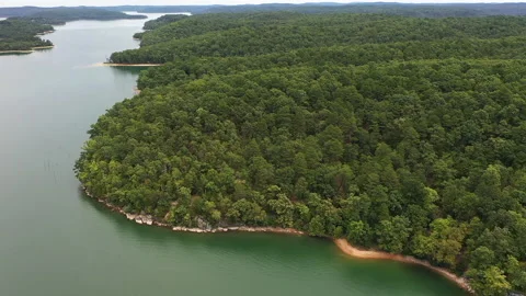 Beaver Lake Arkansas - Pull Pan Tilt Stock Footage 137337934