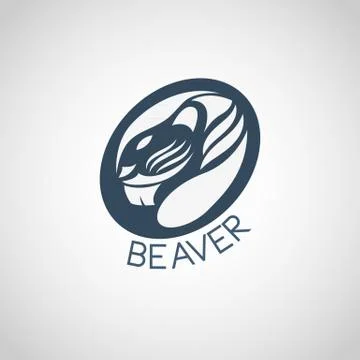 Beaver logo vector Illustrazione stock