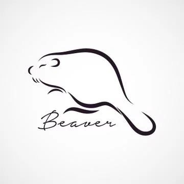 Beaver logo vector Stock Illustration
