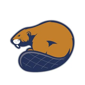 Beaver mascot Stock Illustration