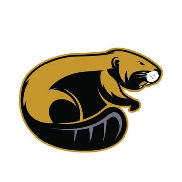 Beaver mascot Stock Illustration
