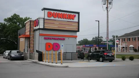 BEAVER - PA, Circa August 6 2022 - An Establishing Shot of a Drive Through D Stock Footage 203472071