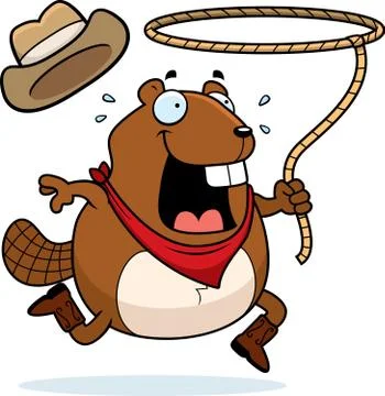 Beaver Rodeo Stock Illustration
