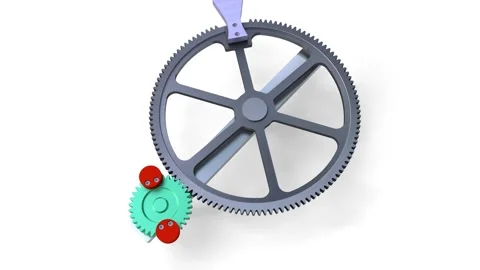 Beaver tail mechanism animation Stock Footage 311814507