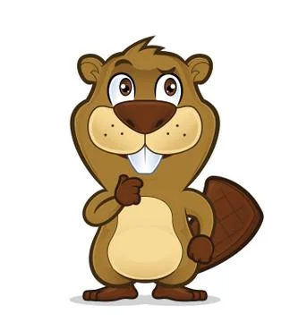 Beaver thinking Stock Illustration
