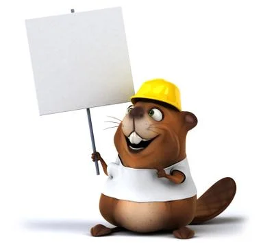 Beaver with a white tshirt Ilustración de archivo