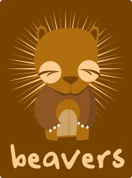 Beavers Stock Illustration