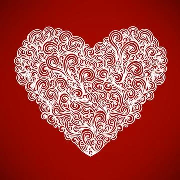 Beaytiful bright heart Stock Illustration