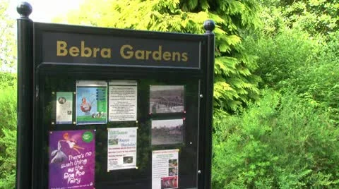 Bebra Gardens Sign Stock Footage 10759020