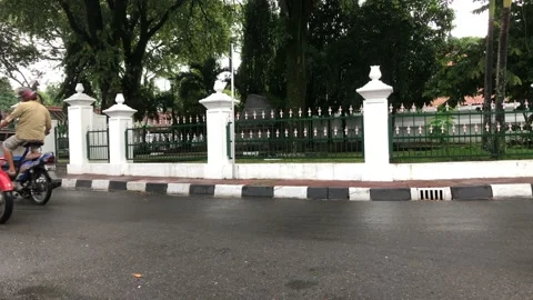 Becak is a traditional transportation on java Stock Footage 221680318