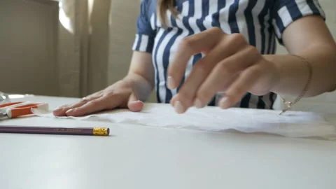 Because of a delivery bottleneck for professional face masks during covid-19 Stock Footage 130433839