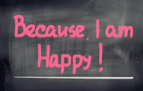 Because i am happy concept Stock Illustration