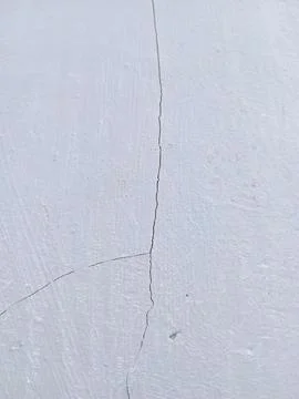 Because it is old the wall is cracked Stock Photos