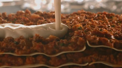 Béchamel sauce. Stock Footage 83722986