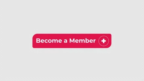 Become member interactive flat button with click animation Stock Footage 332272147