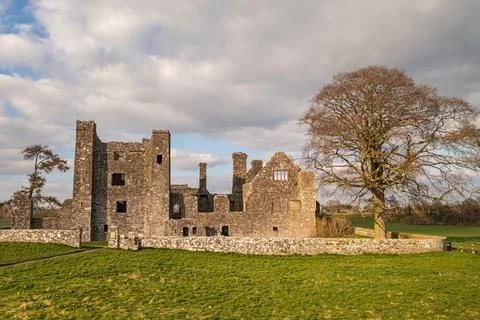 Bective Abbey Front View at Evening Light, Meath, Ireland Stock Photos