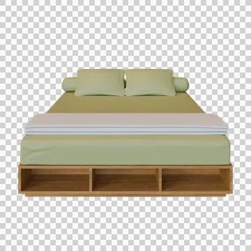 Bed 3D Illustration Stock Illustration