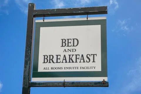 Bed and breakfast sign Stock Photos