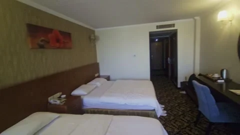 A bed and a chair. Stock Footage 284668129