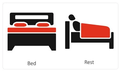 Bed and Rest Stock Illustration