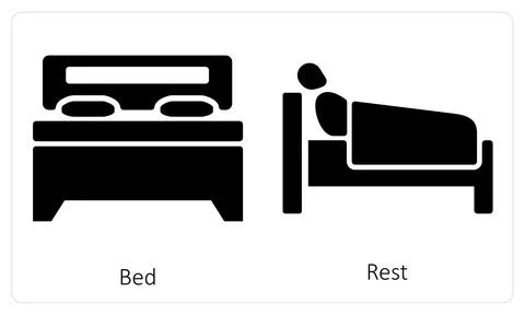 Bed and Rest Stock Illustration