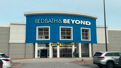 Bed Bath &amp; Beyond - Exterior - Store Front - Store Closing Sign Stock Footage 234070776