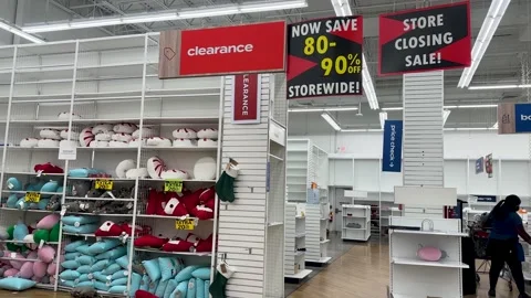 Bed, Bath &amp; Beyond goes out of business and files for bankruptcy protection Stock Footage 239462893