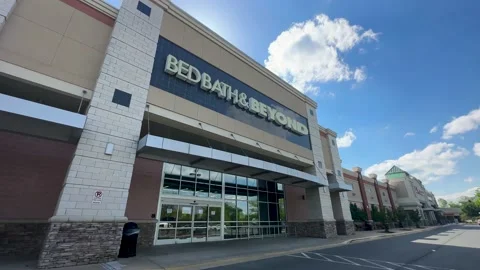 Bed, Bath &amp; Beyond goes out of business and files for bankruptcy protection Stock Footage 239462939