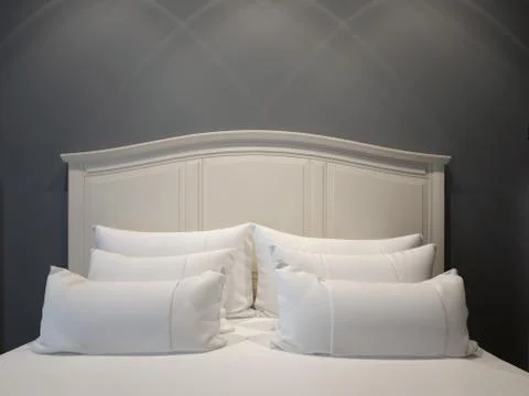 Bed with bed-head Stock Illustration