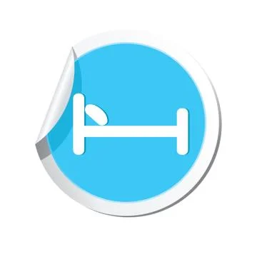 Bed BLUE LABEL Illustrazione stock