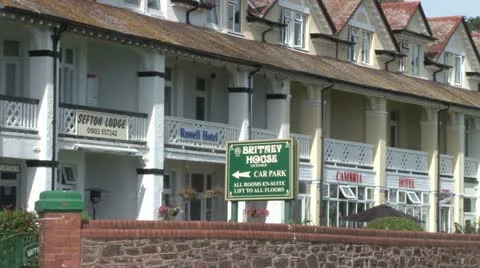 Bed &amp; Breakfast Row Video stock 18010487