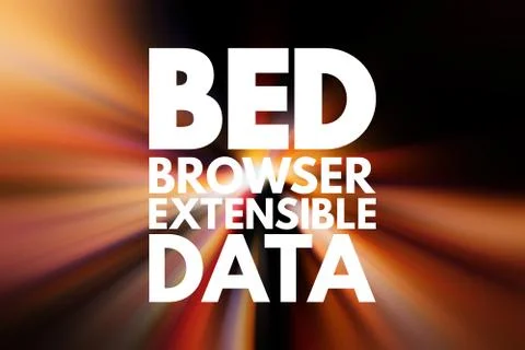 BED - Browser Extensible Data acronym, technology concept background Stock Illustration