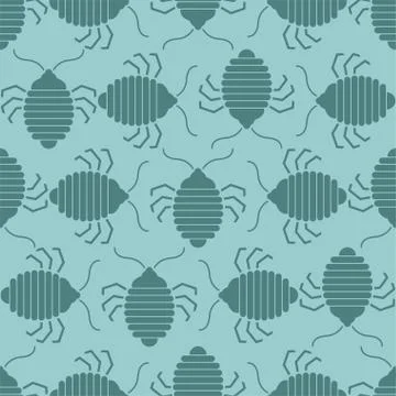 Bed bug pattern seamless. bedbug background. chinch vector texture Stock Illustration