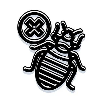 Bed bug pest control and extermination concept Stock Illustration