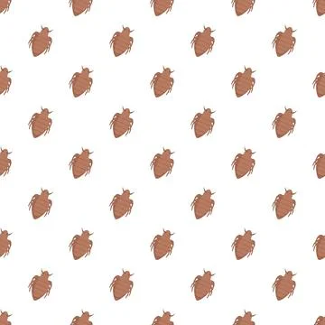 Bed bug seamless pattern causing pest infestation theme Stock Illustration