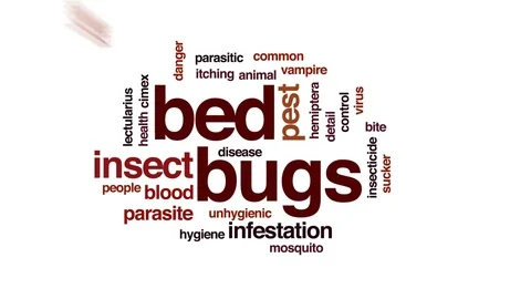 Bed bugs animated word cloud, text design animation. 스톡 동영상 79907441