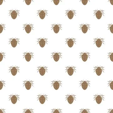 Bed bugs infestation pattern creating seamless background 스톡 일러스트