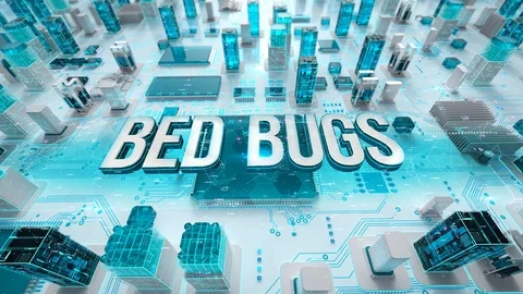 Bed Bugs with medical digital technology concept 스톡 동영상 105483205